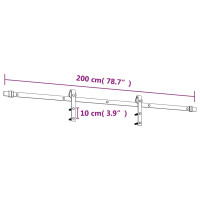 Produktbild för Skjutdörr med beslag 85x210 cm massiv furu