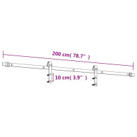 Produktbild för Skjutdörr med beslag 95x210 cm massiv furu