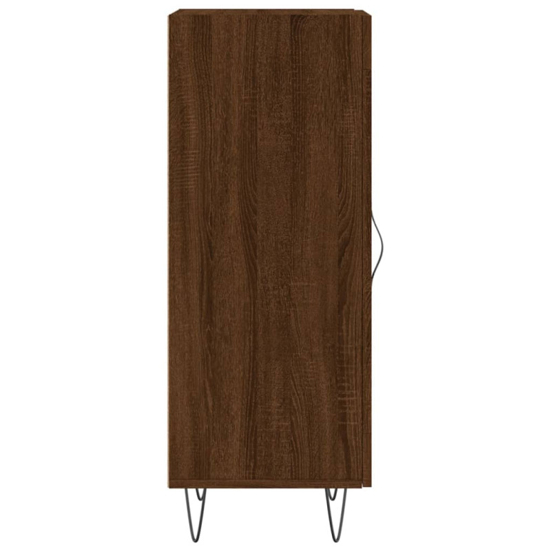 Produktbild för Skänk brun ek 34,5x34x90 cm konstruerat trä