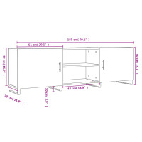 Produktbild för Tv-bänk svart 150x30x50 cm konstruerat trä