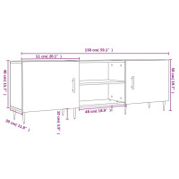 Produktbild för Tv-bänk brun ek 150x30x50 cm konstruerat trä