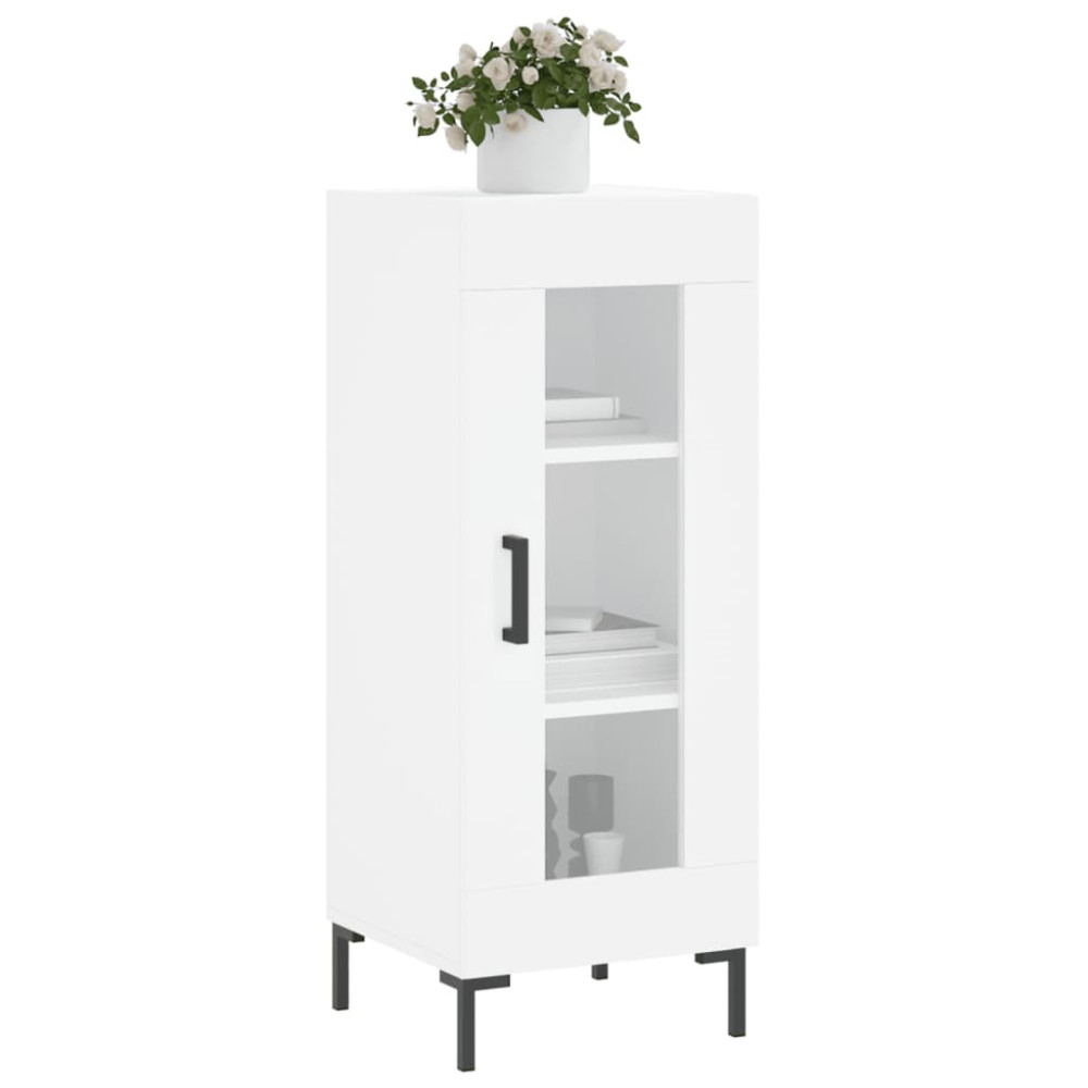 Produktbild för Skänk vit 34,5x34x90 cm konstruerat trä