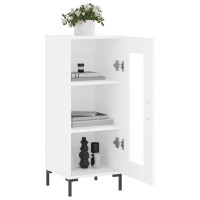 Produktbild för Skänk vit 34,5x34x90 cm konstruerat trä