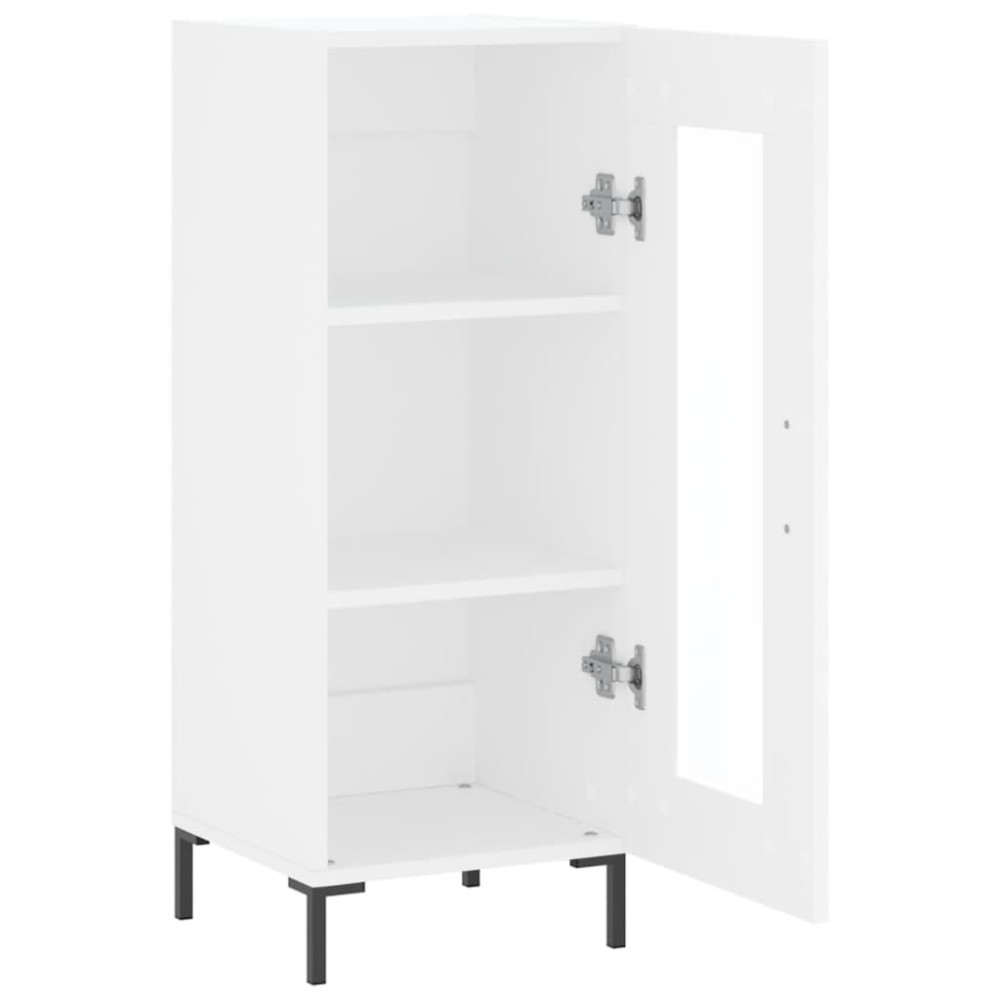 Produktbild för Skänk vit 34,5x34x90 cm konstruerat trä