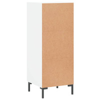Produktbild för Skänk vit 34,5x34x90 cm konstruerat trä