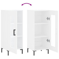 Produktbild för Skänk vit 34,5x34x90 cm konstruerat trä