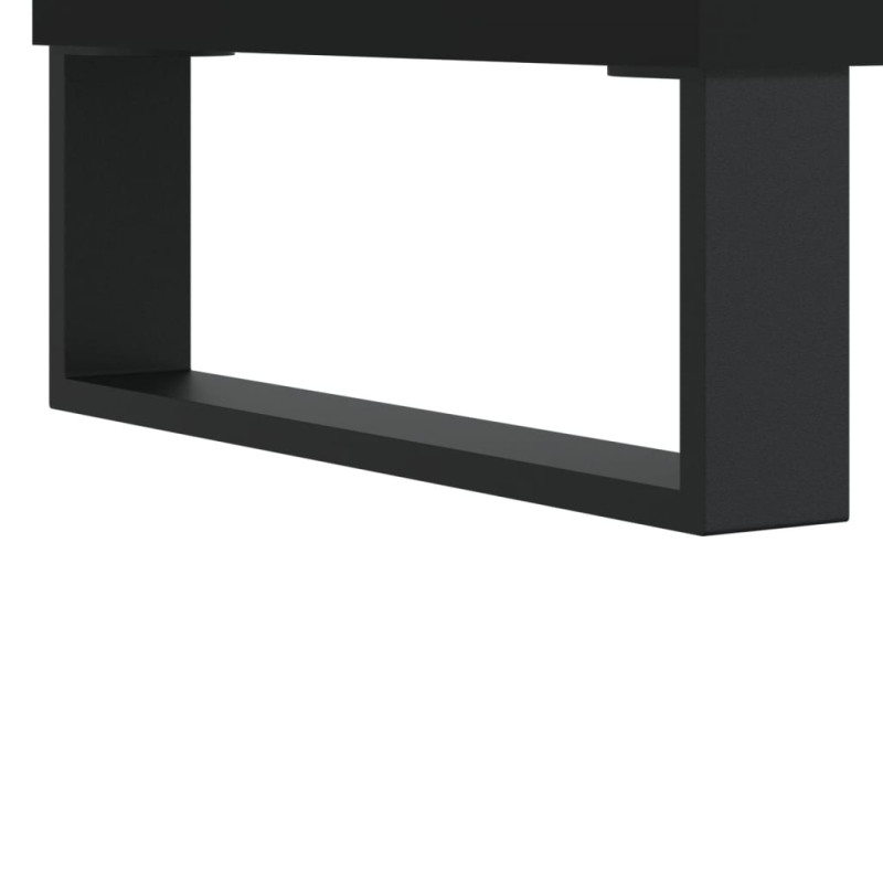 Produktbild för Skänk svart 34,5x34x90 cm konstruerat trä