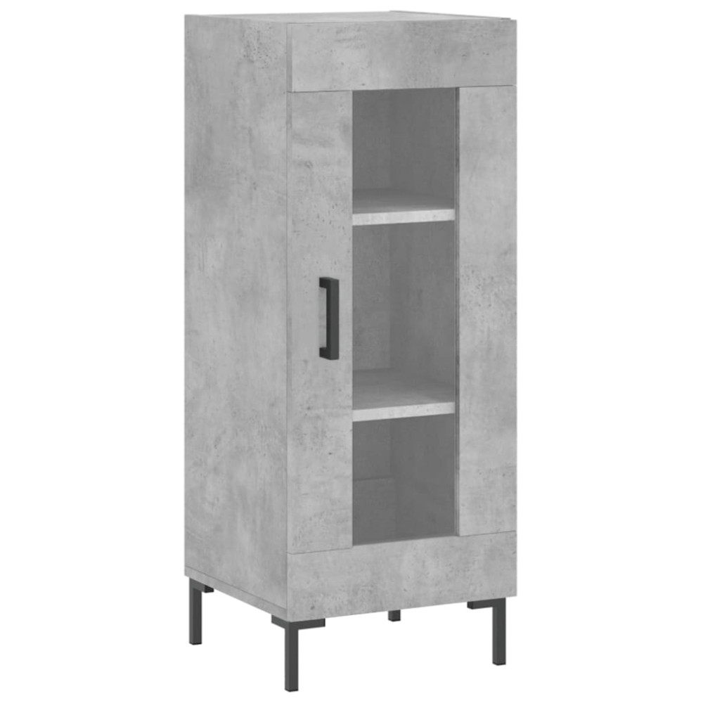 Produktbild för Skåp betonggrå 34,5x34x90 cm konstruerat trä