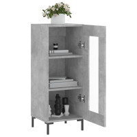 Produktbild för Skåp betonggrå 34,5x34x90 cm konstruerat trä
