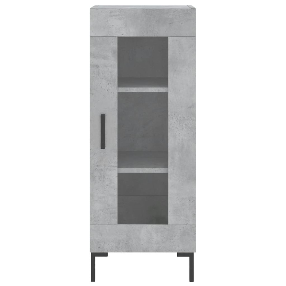 Produktbild för Skåp betonggrå 34,5x34x90 cm konstruerat trä