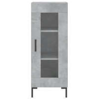 Produktbild för Skåp betonggrå 34,5x34x90 cm konstruerat trä