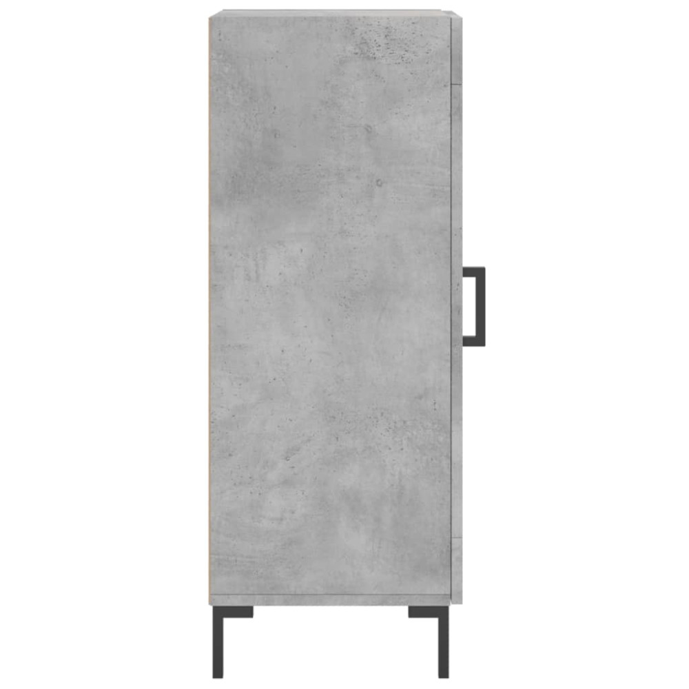 Produktbild för Skåp betonggrå 34,5x34x90 cm konstruerat trä