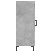 Produktbild för Skåp betonggrå 34,5x34x90 cm konstruerat trä