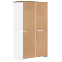 Produktbild för Klädskåp BODO vit och brun 99x53,5x173 cm massiv furu