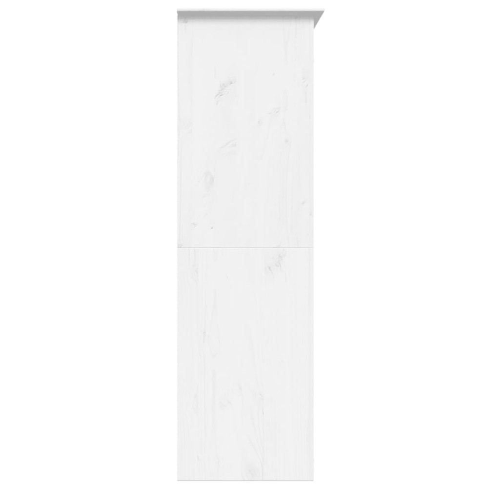 Produktbild för Klädskåp BODO vit 146x53,5x173 cm massiv furu