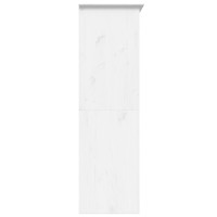Produktbild för Klädskåp BODO vit 146x53,5x173 cm massiv furu