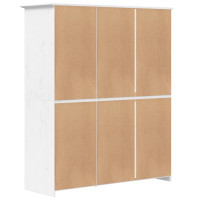 Produktbild för Klädskåp BODO vit 146x53,5x173 cm massiv furu