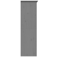Produktbild för Klädskåp BODO grå 99x53,5x173 cm massiv furu