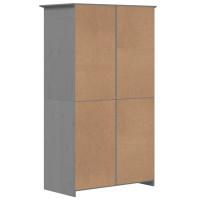 Produktbild för Klädskåp BODO grå 99x53,5x173 cm massiv furu