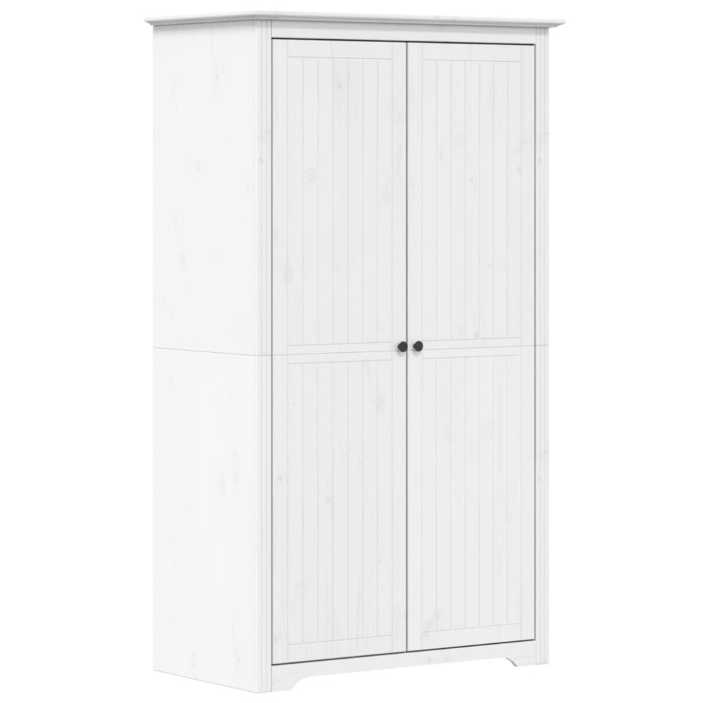 Produktbild för Klädskåp BODO vit 99x53,5x173 cm massiv furu
