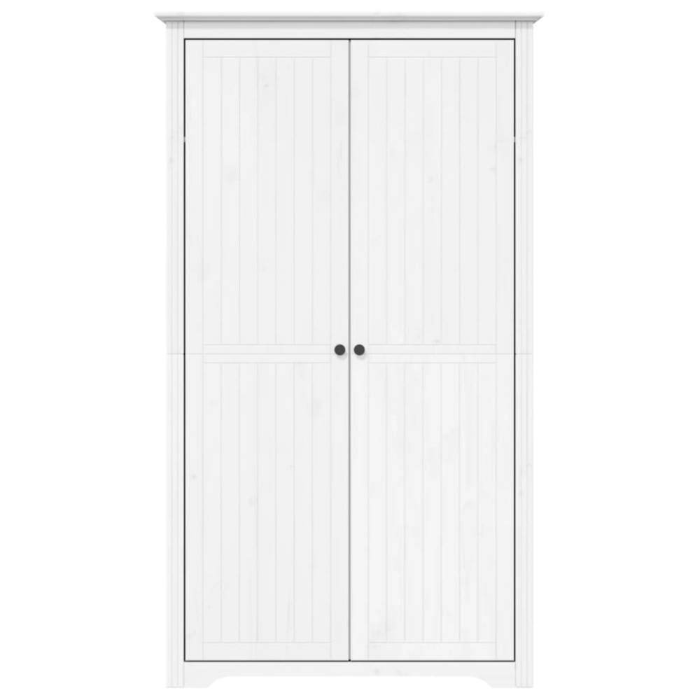 Produktbild för Klädskåp BODO vit 99x53,5x173 cm massiv furu