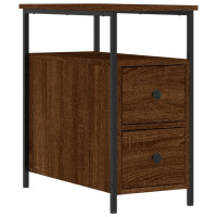 Produktbild för Sängbord 2 st brun ek 30x60x60 cm konstruerat trä