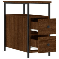 Produktbild för Sängbord 2 st brun ek 30x60x60 cm konstruerat trä