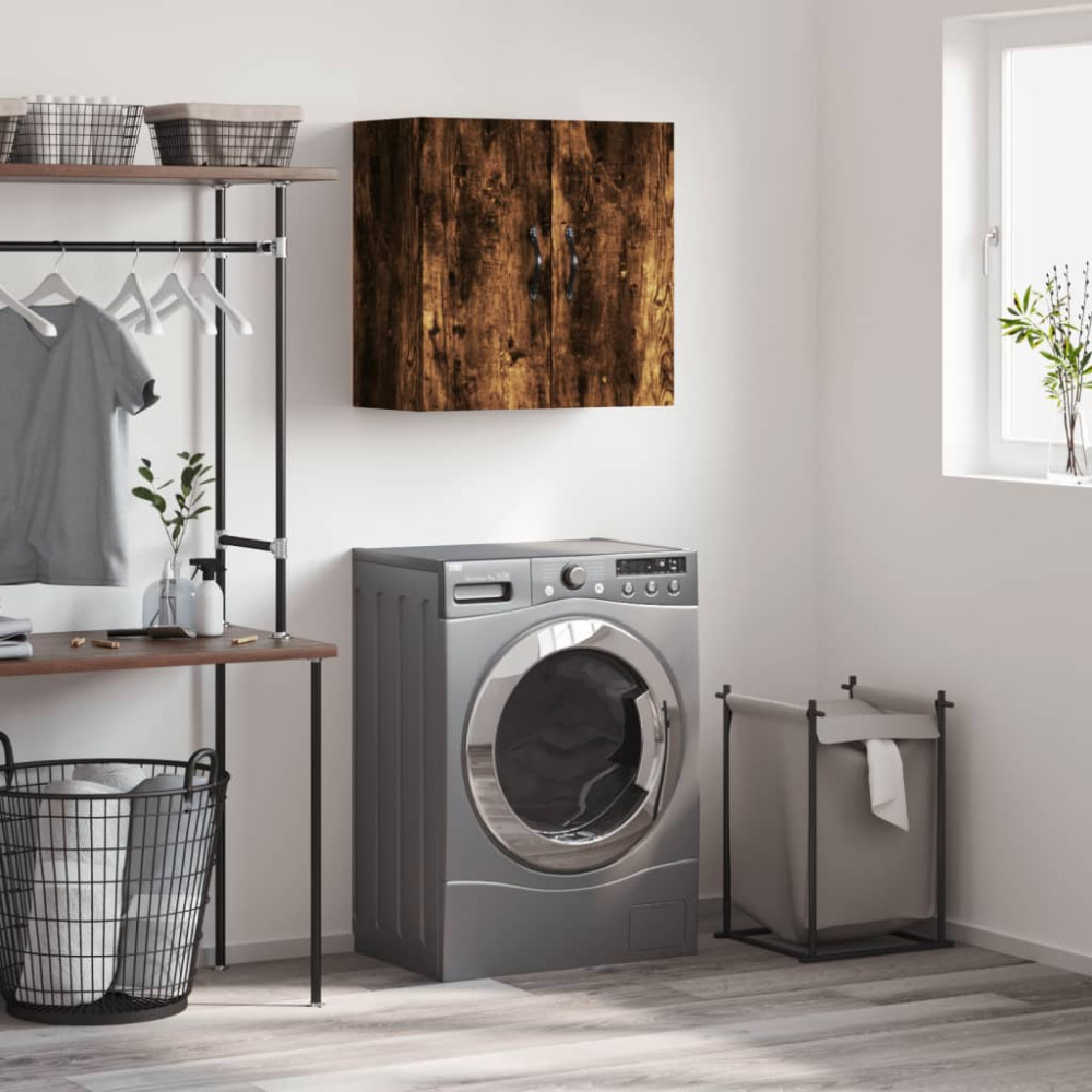 Produktbild för Väggskåp rökfärgad ek 60x31x60 cm konstruerat trä