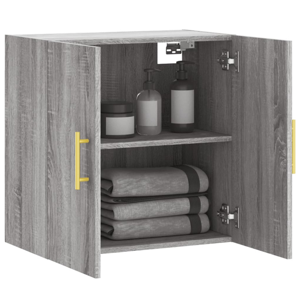 Produktbild för Väggskåp grå sonoma 60x31x60 cm konstruerat trä