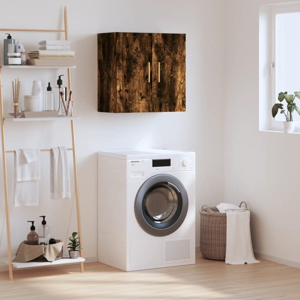 Produktbild för Väggskåp rökfärgad ek 60x31x60 cm konstruerat trä
