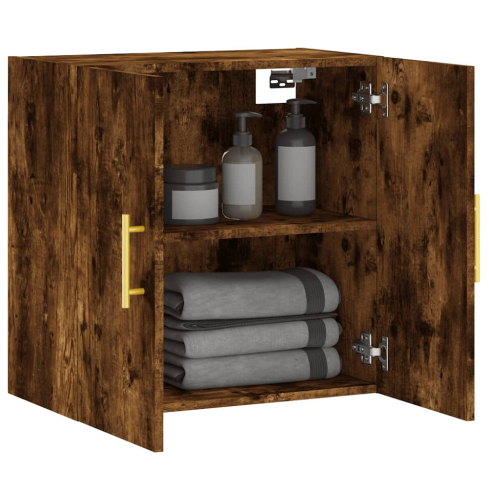 Produktbild för Väggskåp rökfärgad ek 60x31x60 cm konstruerat trä