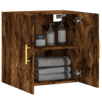 Produktbild för Väggskåp rökfärgad ek 60x31x60 cm konstruerat trä