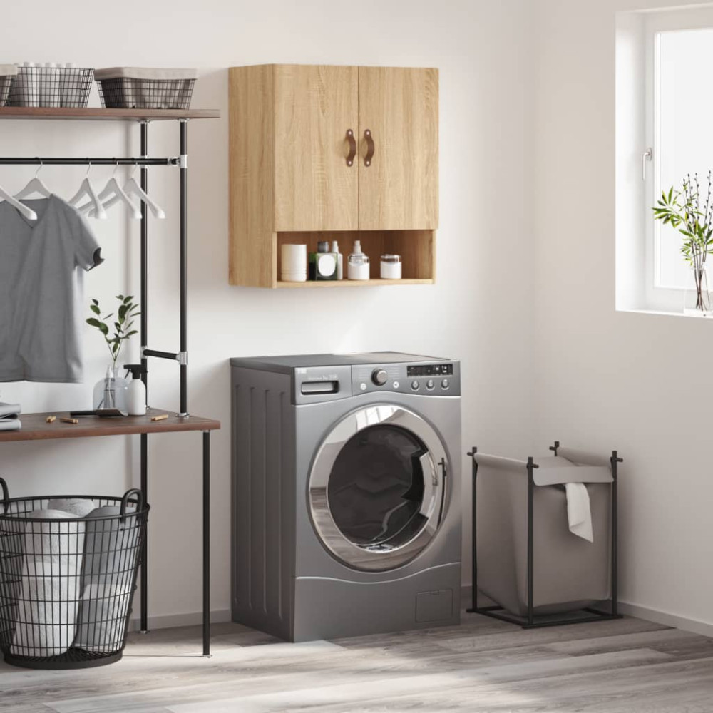 Produktbild för Väggskåp sonoma-ek 60x31x70 cm konstruerat trä