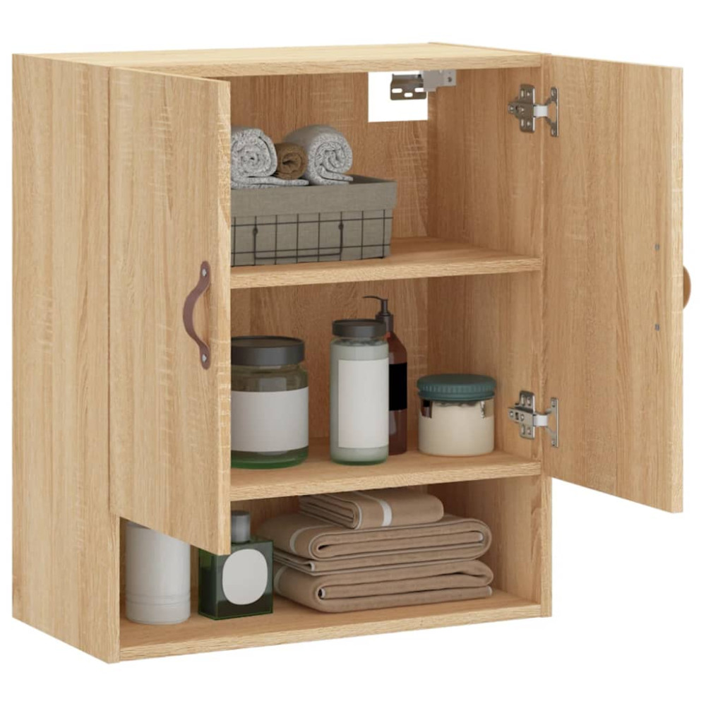 Produktbild för Väggskåp sonoma-ek 60x31x70 cm konstruerat trä
