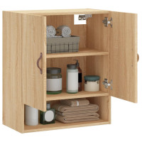 Produktbild för Väggskåp sonoma-ek 60x31x70 cm konstruerat trä