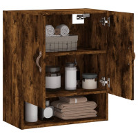 Produktbild för Väggskåp rökfärgad ek 60x31x70 cm konstruerat trä