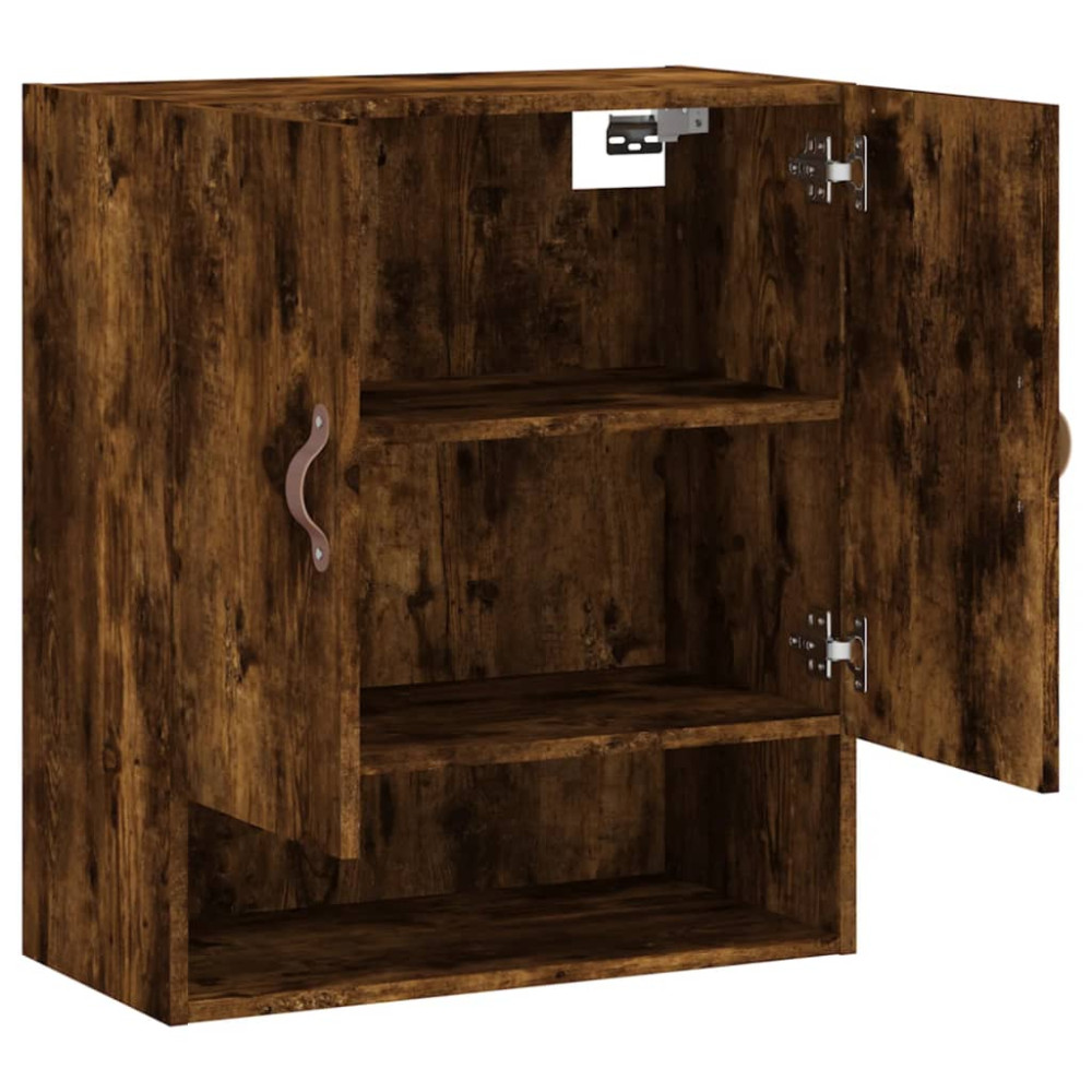 Produktbild för Väggskåp rökfärgad ek 60x31x70 cm konstruerat trä