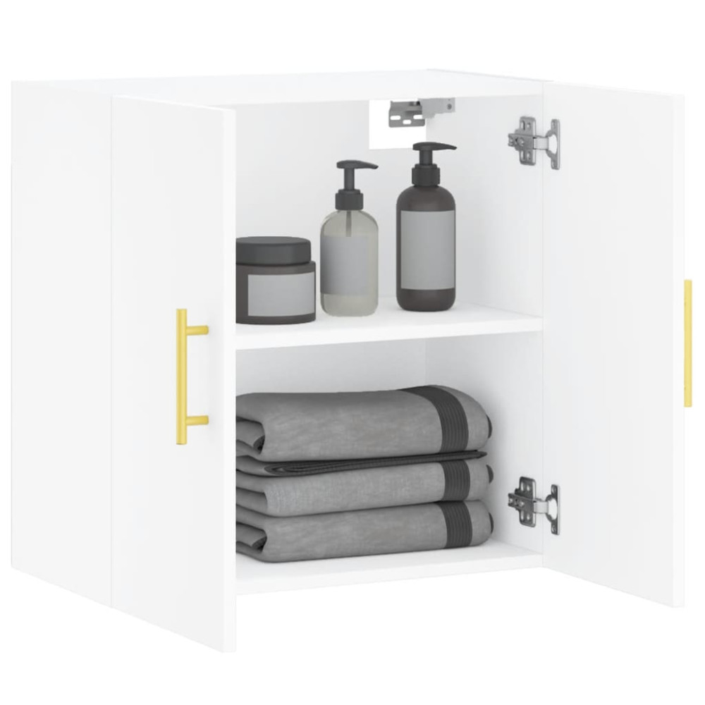 Produktbild för Väggskåp vit 60x31x60 cm konstruerat trä