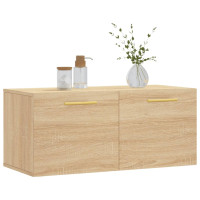 Produktbild för Väggskåp sonoma-ek 80x36,5x35 cm konstruerat trä