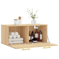 Produktbild för Väggskåp sonoma-ek 80x36,5x35 cm konstruerat trä