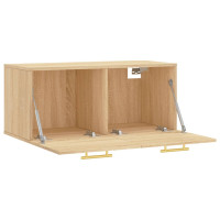 Produktbild för Väggskåp sonoma-ek 80x36,5x35 cm konstruerat trä