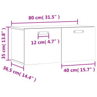 Produktbild för Väggskåp brun ek 80x36,5x35 cm konstruerat trä