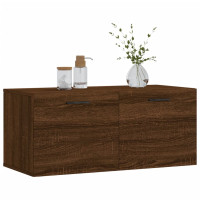 Miniatyr av produktbild för Väggskåp brun ek 80x36,5x35 cm konstruerat trä