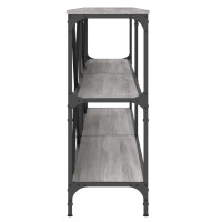 Produktbild för Konsolbord grå sonoma 200x30x75 cm konstruerat trä och järn
