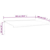 Produktbild för Markis infällbar antracit 5x3 m tyg&aluminium