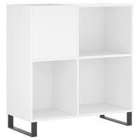 Produktbild för Stereobänk vit 84,5x38x89 cm konstruerat trä