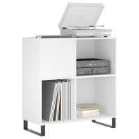Produktbild för Stereobänk vit 84,5x38x89 cm konstruerat trä