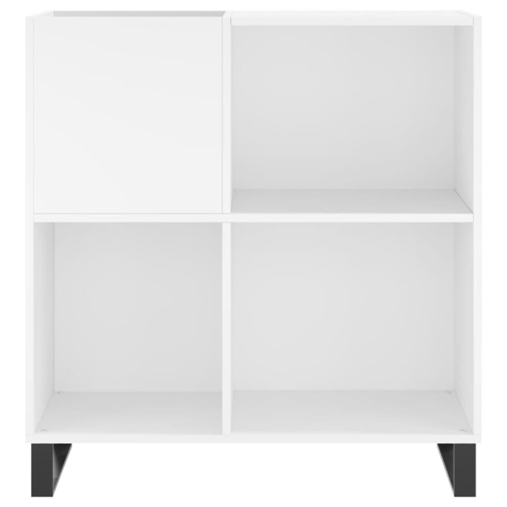 Produktbild för Stereobänk vit 84,5x38x89 cm konstruerat trä
