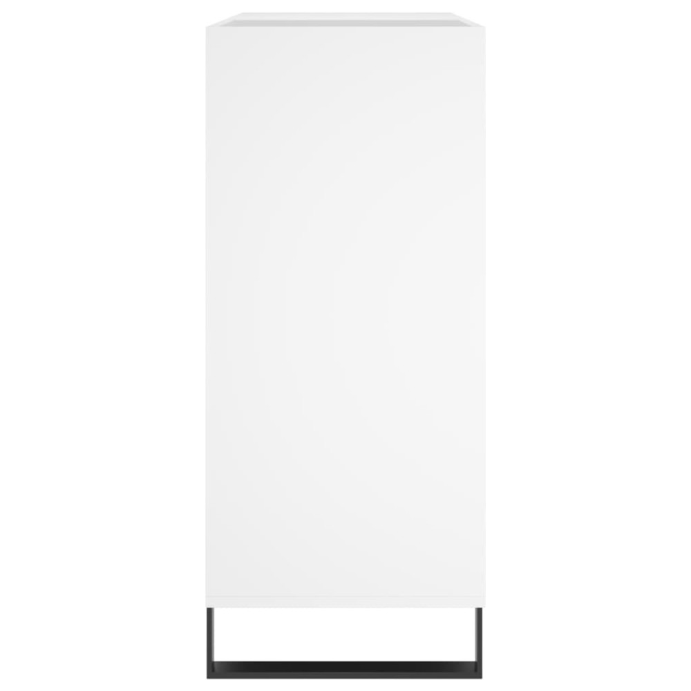 Produktbild för Stereobänk vit 84,5x38x89 cm konstruerat trä