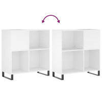 Produktbild för Stereobänk vit 84,5x38x89 cm konstruerat trä
